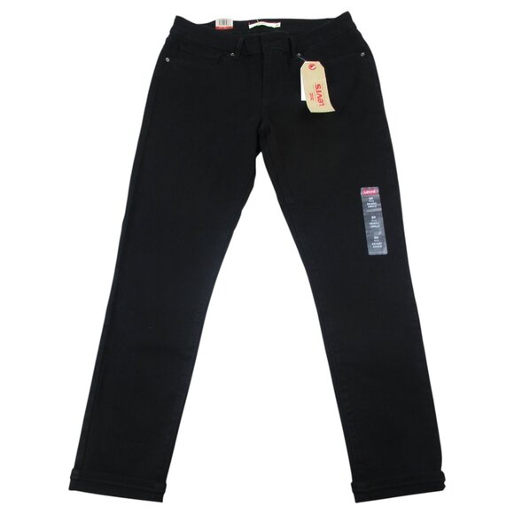 Levi's Ankle Jeans Womens 30 Black Denim Stretch Casual Mid-Rise 711 Skinny Leg - Picture 1 of 8